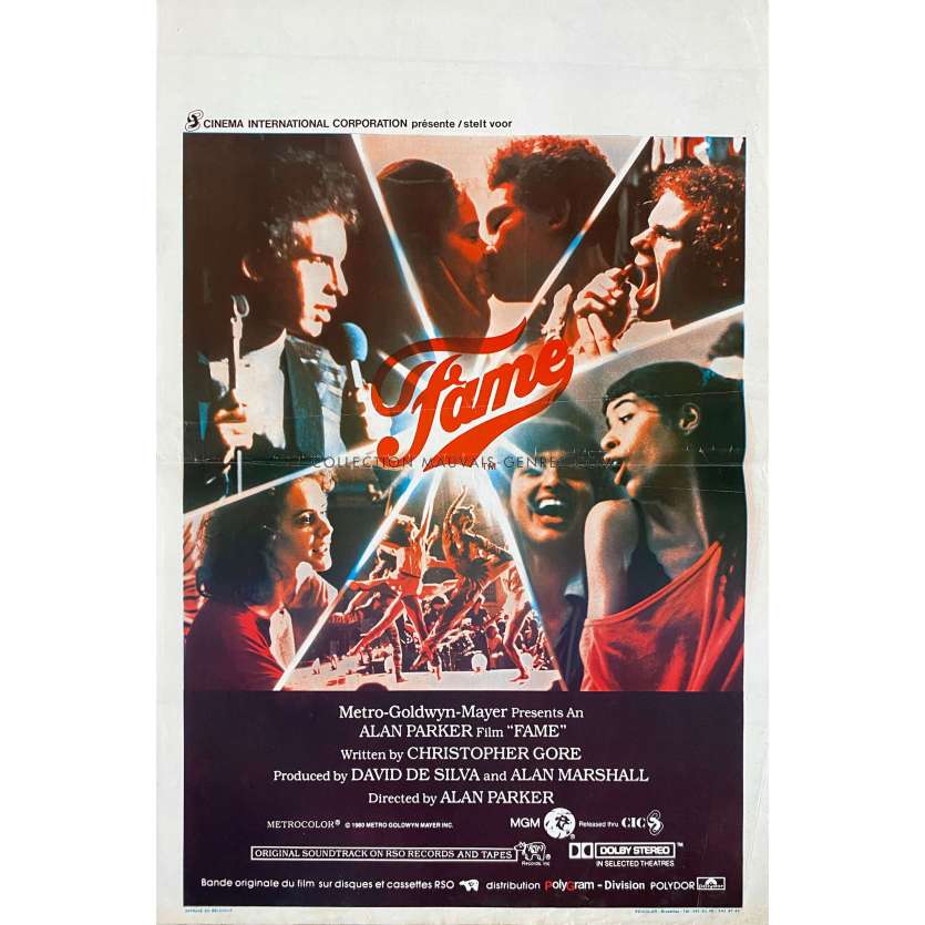 FAME Belgian Movie Poster- 14x21 in. - 1982 - Alan Parker, Irene Cara