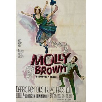 THE UNSIKABLE MOLLY BROWN Spanish Movie Poster- 29x40 in. - 1964 - Charles Walters, Debbie Reynolds