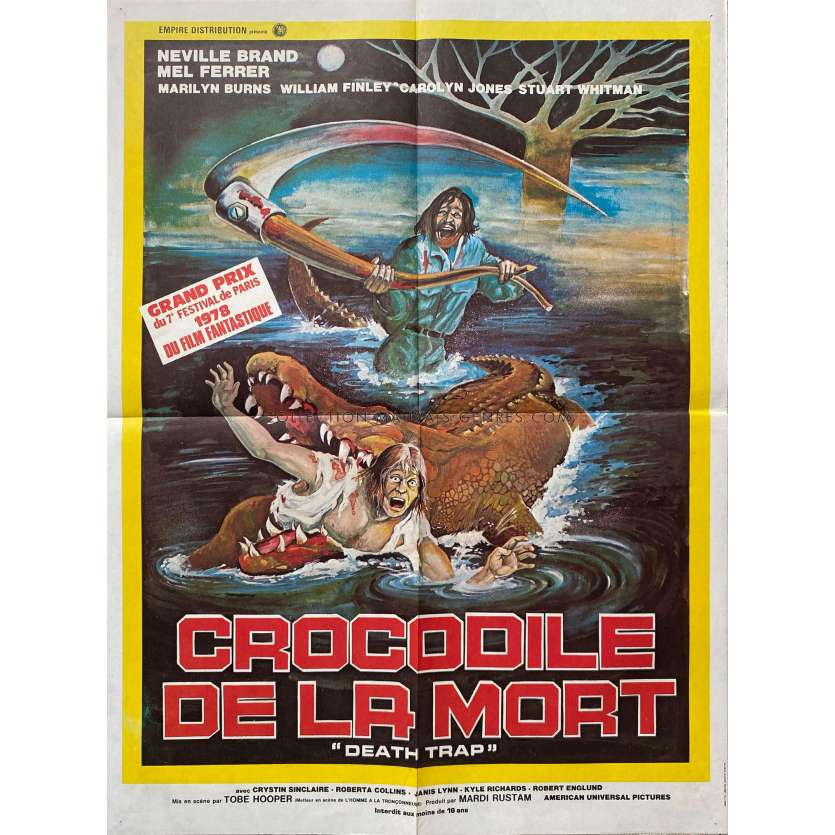 LE CROCODILE DE LA MORT Affiche de film- 60x80 cm. - 1976 - Neville Brand, Tobe Hooper