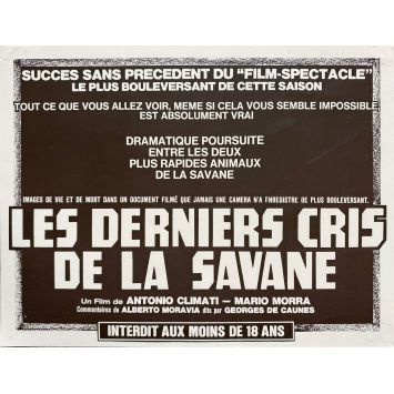 LES DERNIERS CRIS DE LA SAVANE Synopsis 2p - 24x30 cm. - 1975 - Antonio Climati, Giuseppe Rinaldi