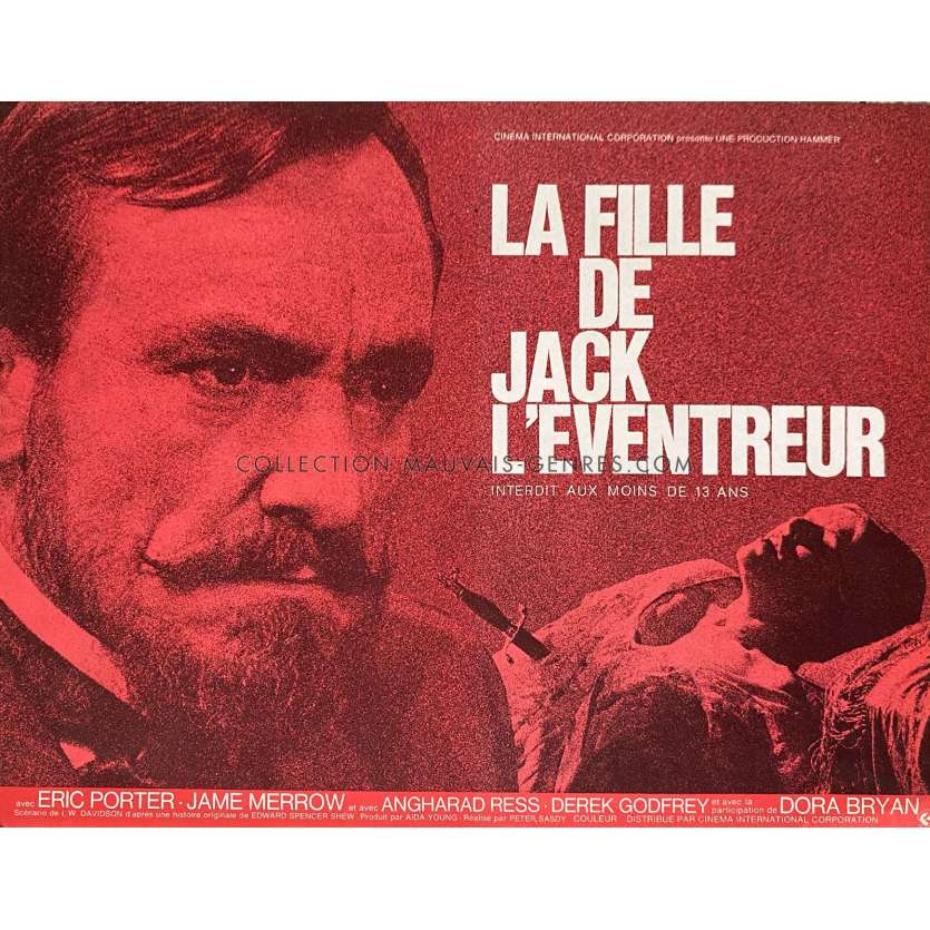 LA FILLE DE JACK L'EVENTREUR Synopsis 4p - 24x30 cm. - 1971 - Peter Sasdy, Eric Porter