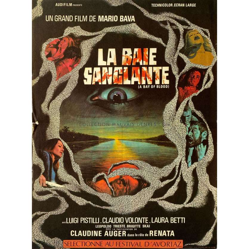 A BAY OF BLOOD French Movie Poster- 15x21 in. - 1971 - Mario Bava, Claudine Auger
