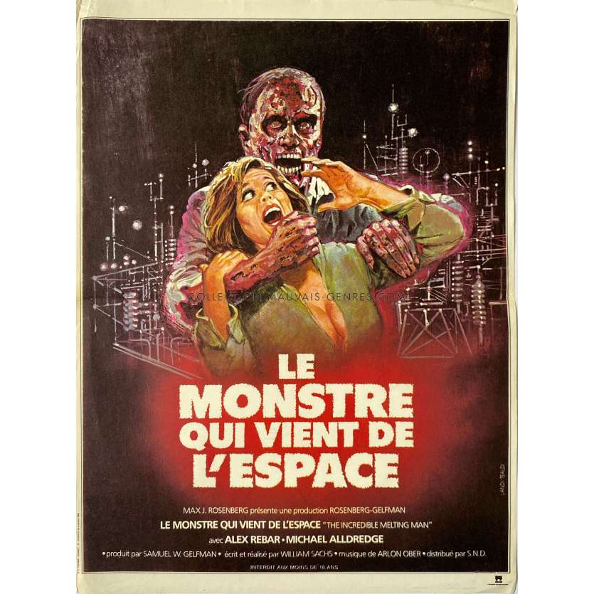 THE INCREDIBLE MELTING MAN French Movie Poster- 15x21 in. - 1977 - William Sachs, Alex Rebar