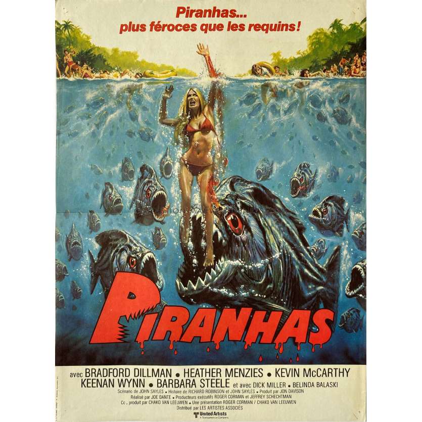 PIRANHAS Affiche de film- 40x54 cm. - 1978 - Joe Dante, Barbara Steele