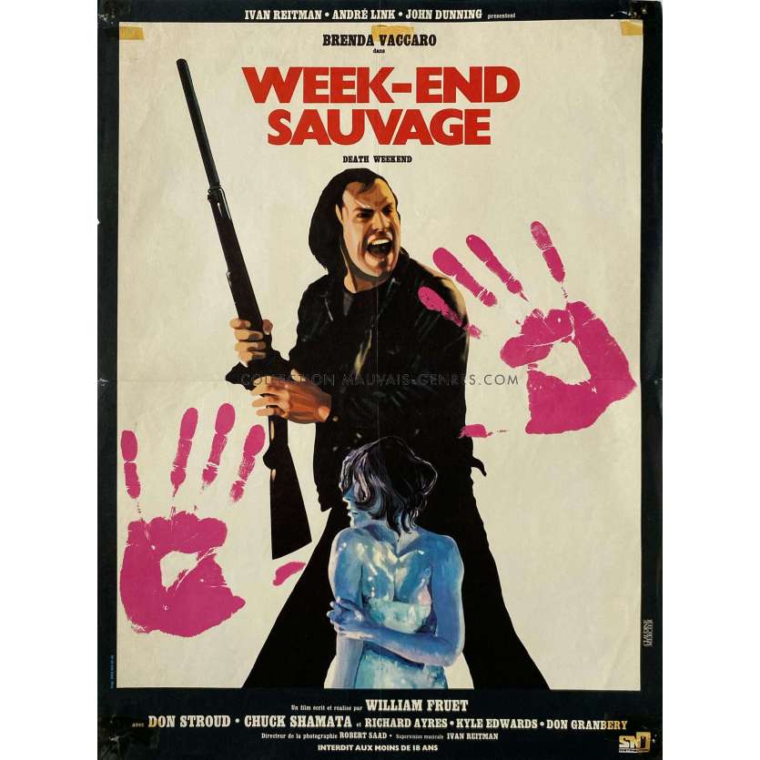 WEEK-END SAUVAGE Affiche de film- 40x54 cm. - 1976 - William Fuet, Brenda Vaccaro