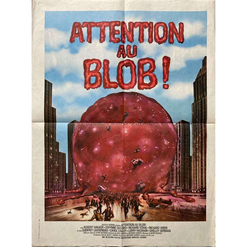 BEWARE THE BLOB French Movie Poster- 23x32 in. - 1972 - Larry Hagman, Robert Walker Jr.