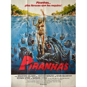 PIRANHA French Movie Poster- 47x63 in. - 1978 - Joe Dante, Barbara Steele PIRANHA French Movie Poster- 47x63 in. - 1978 - Joe Dante, Barbara Steele