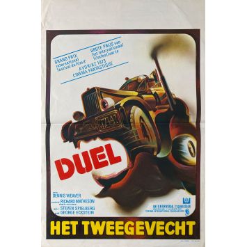DUEL Affiche de film- 35x55 cm. - 1971 - Steven Spielberg, Dennis Weaver