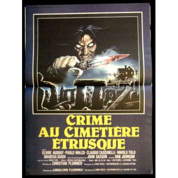 CRIME AU CIMETIERE ETRUSQUE '81 Affiche 40x60 Horreur Vintage Movie Poster 