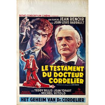 LE TESTAMENT DU DOCTEUR CORDELIER Affiche de film- 35x55 cm. - 1959 - Jean Renoir, Jean-Louis Barrault