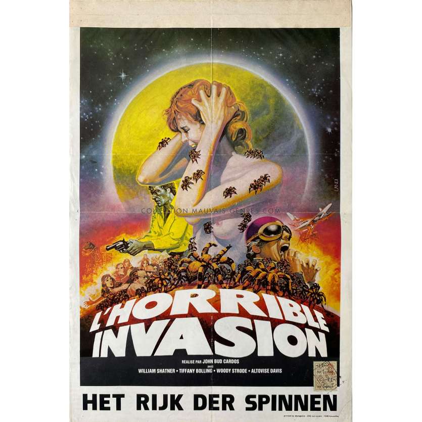 KINGDOM OF THE SPIDERS Belgian Movie Poster- 14x21 in. - 1977 - John Bud Cardos, William Shatner