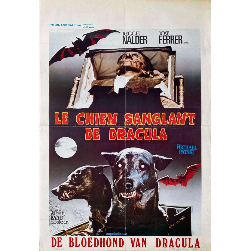 DRACULA'S DOG Belgian Movie Poster- 14x21 in. - 1977 - Albert Band, José Ferrer