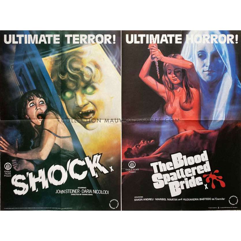 SCHOCK / THE BLOOD SPATTERED BRIDE British Movie Poster- 30x40 in. - 1977 - Mario Bava, Daria Nicolodi