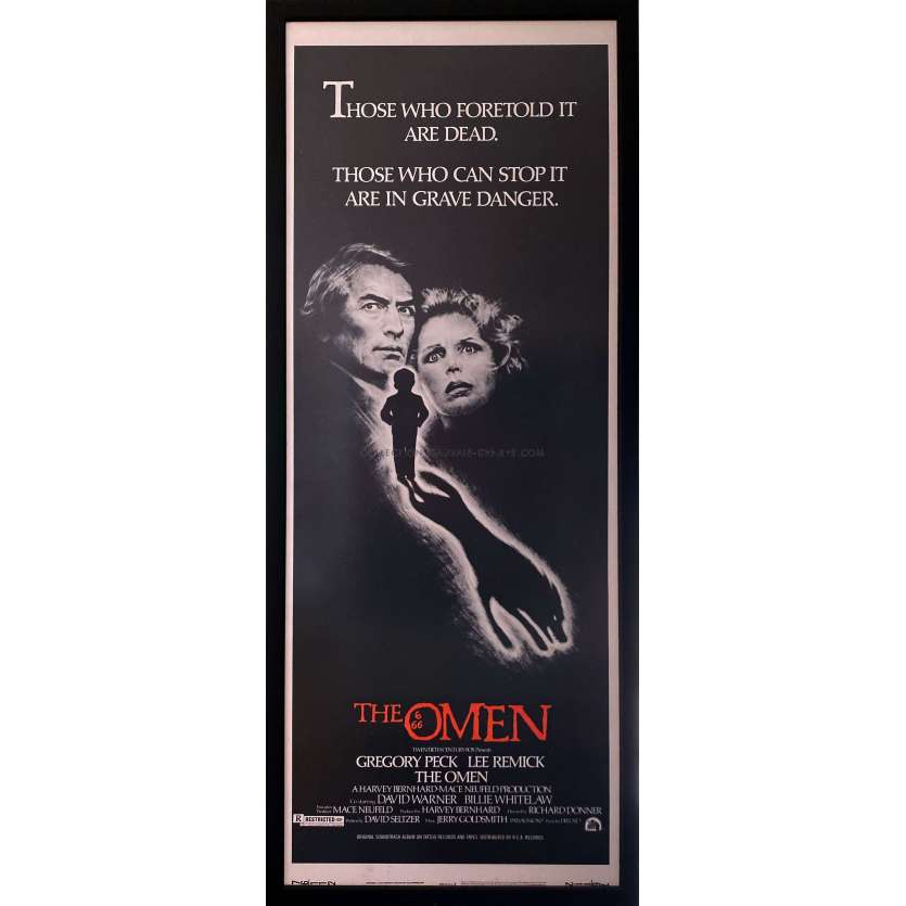 THE OMEN U.S Movie Poster Framed - 14x36 in. - 1979 - Richard Donner, Gregory Peck