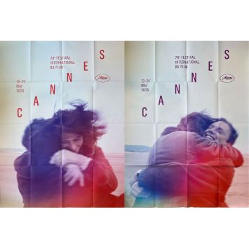 FESTIVAL DE CANNES 2025 Lot de 2 Affiches de film- 120x160 cm. - 2025 - Claude Lelouch, Jean-Louis Trintignant