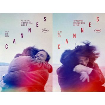 CANNES FESTIVAL 2025 French Movie Poster lot (x2)- 15x21 in. - 2025 - Claude Lelouch, Jean-Louis Trintignant