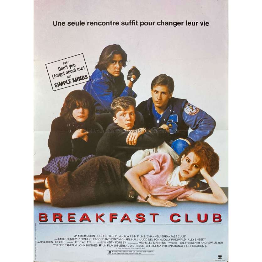 THE BREAKFAST CLUB French Movie Poster- 15x21 in. - 1985 - John Hugues, Molly Ringwald