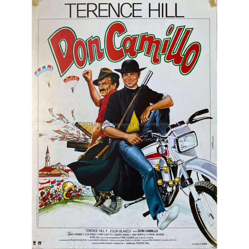 THE WORLD OF DON CAMILLO French Movie Poster- 15x21 in. - 1984 - Terence Hill, Colin Blakely