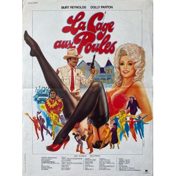 THE BEST LITTLE WHOREHOUSE IN TEXAS French Movie Poster- 15x21 in. - 1982 - Colin Higgins, Burt Reynolds