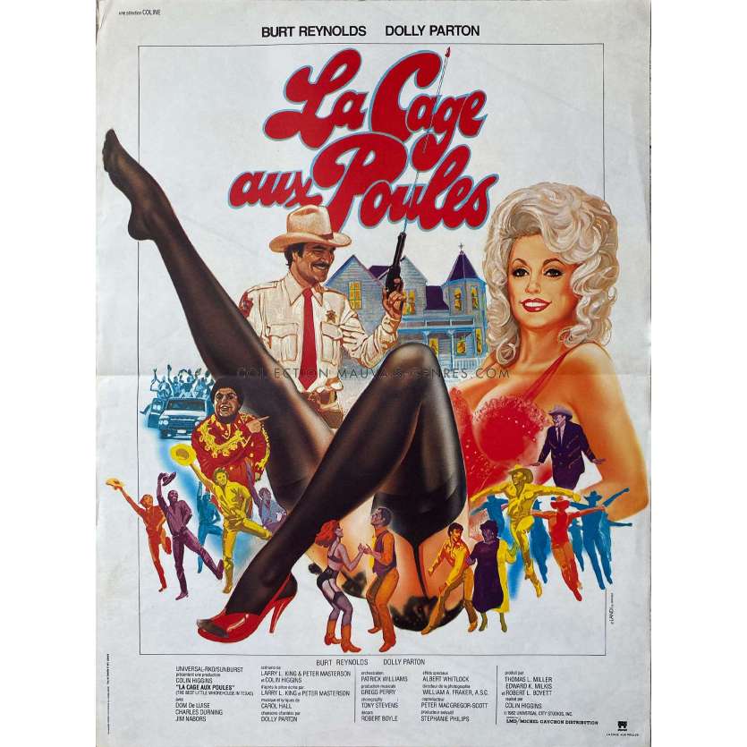 LA CAGE AUX POULES Affiche de film- 40x54 cm. - 1982 - Colin Higgins, Burt Reynolds