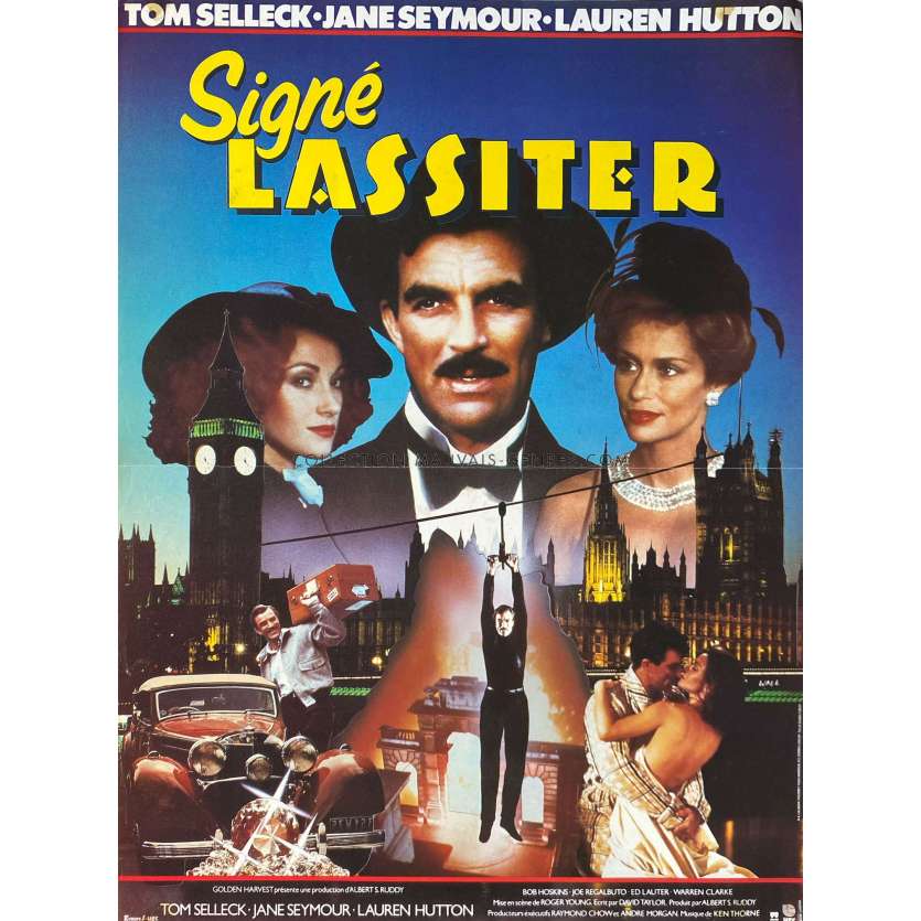 LASSITER French Movie Poster- 15x21 in. - 1984 - Roger Young, Tom Selleck