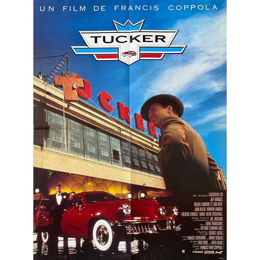 TUCKER French Movie Poster- 23x32 in. - 1988 - Francis Ford Coppola, Jeff Bridges