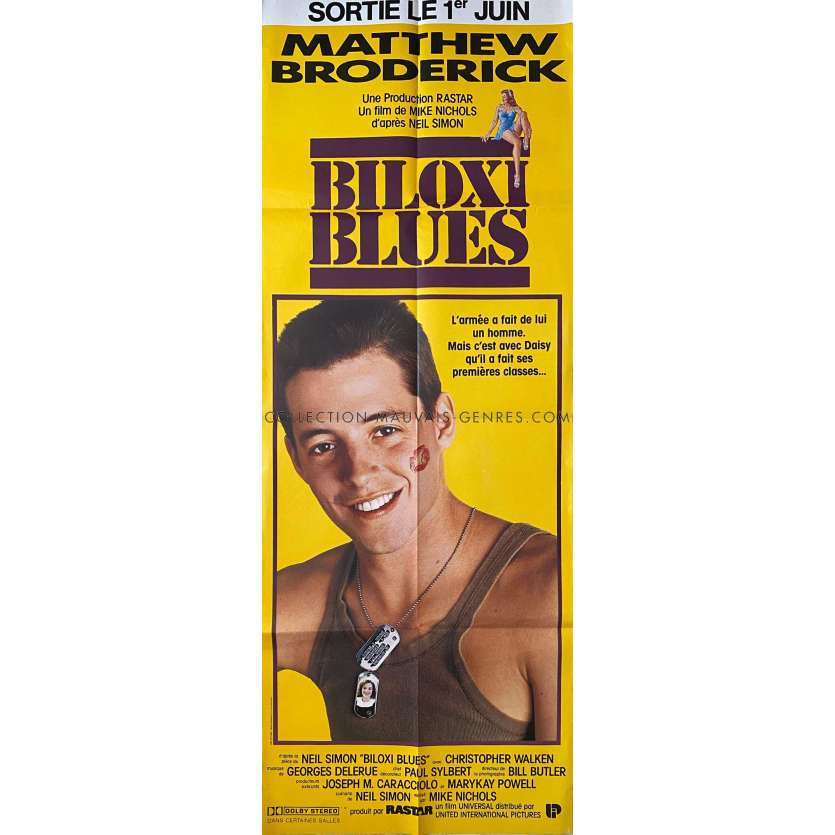 BILOXI BLUES French Movie Poster- 23x63 in. - 1988 - Mike Nichols, Matthew Broderick