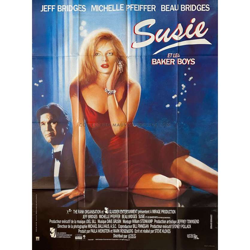 THE FABULOUS BAKER BOYS French Movie Poster- 47x63 in. - 1989 - Steve Kloves, Michelle Pfeiffer