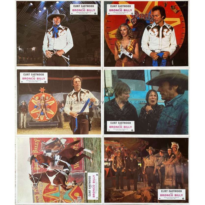 BRONCO BILLY Photos de film x6 - 22x28 cm. - 1980 - Clint Eastwood, Sondra Locke
