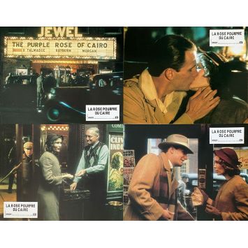LA ROSE POURPRE DU CAIRE Photos de film x4 - 22x28 cm. - 1985 - Woody Allen, Mia Farrow