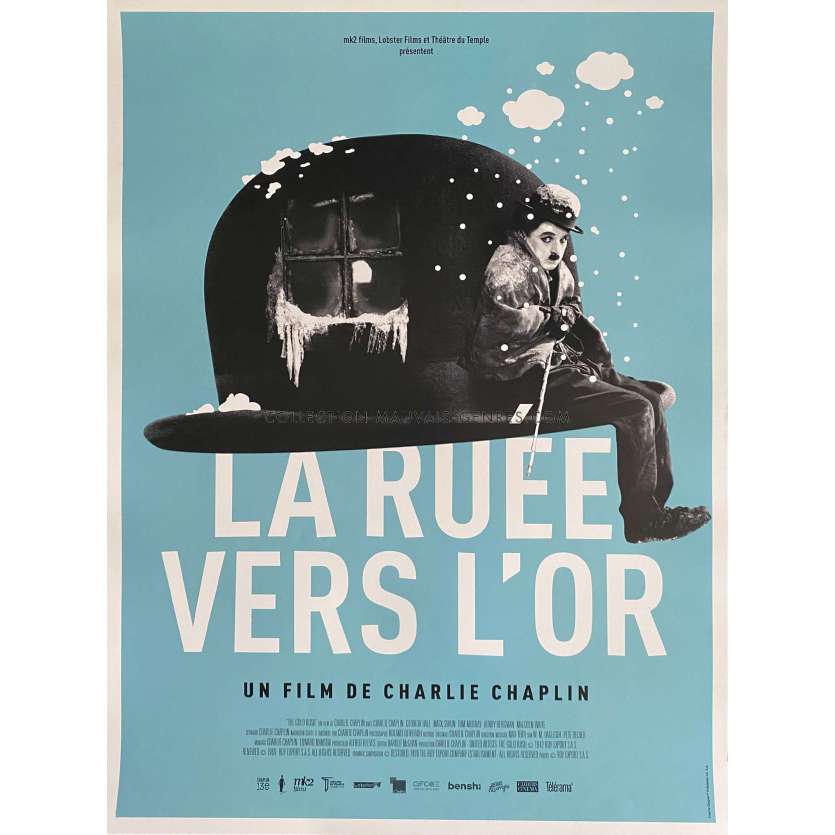 LA RUEE VERS L'OR Affiche de film- 40x60 cm. - 1925/R2000 - Charles Chaplin, Mack Swain