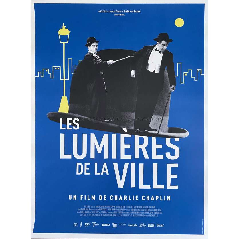 LES LUMIERES DE LA VILLE Affiche de film- 40x60 cm. - 1931/R2000 - Charles Chaplin, Virginia Cherrill