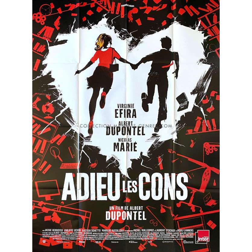 ADIEU LES CONS Affiche de film- 120x160 cm. - 2020 - Virginie Efira, Dupontel