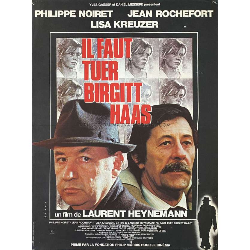 BIRGITT HAAS MUST BE KILLED French Movie Poster- 15x21 in. - 1981 - Laurent Heynemann, Philippe Noiret
