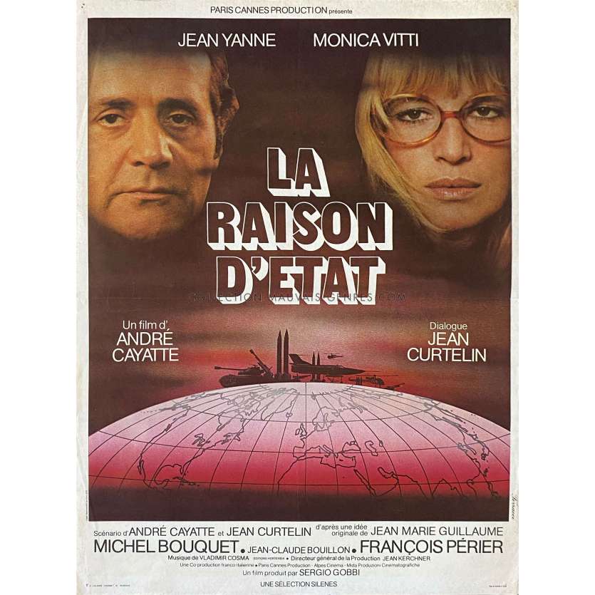 STATE REASON French Movie Poster- 15x21 in. - 1978 - André Cayatte, Jean Yanne