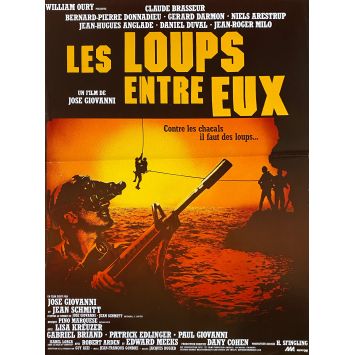 LES LOUPS ENTRE EUX French Movie Poster- 15x21 in. - 1985 - José Giovanni, Claude Brasseur
