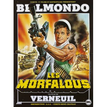 LES MORFALOUS French Movie Poster Def. - 15x21 in. - 1984 - Henri Verneuil, Jean-Paul Belmondo