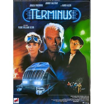 TERMINUS French Movie Poster- 15x21 in. - 1987 - Pierre-William Glenn, Johnny Hallyday