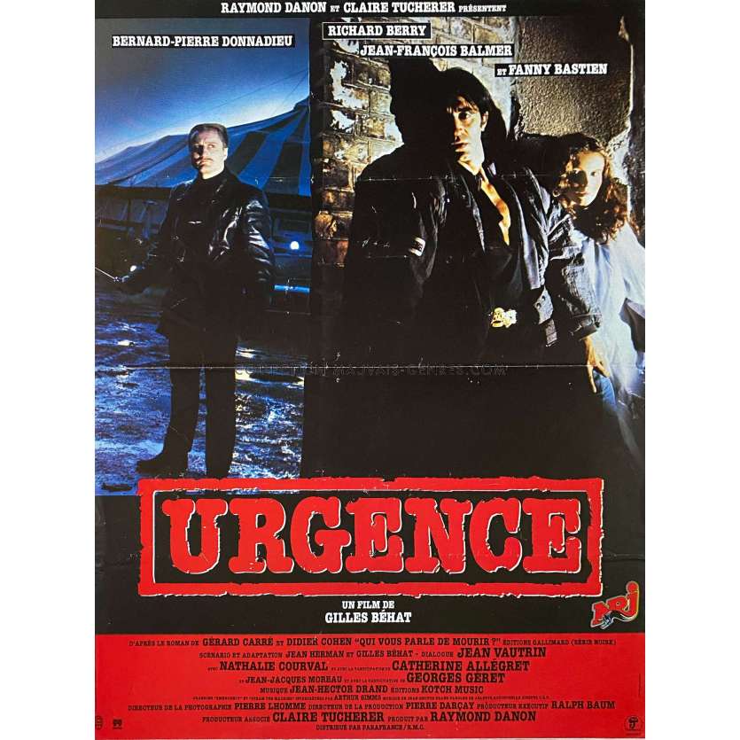 URGENCE French Movie Poster- 15x21 in. - 1985 - Gilles Béhat, Richard Berry