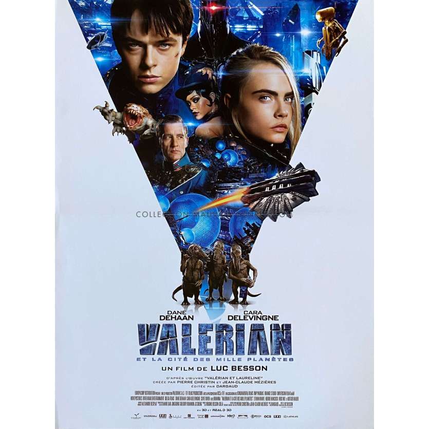 VALERIAN French Movie Poster Def. - 15x21 in. - 2017 - Luc Besson, Dane DeHaan