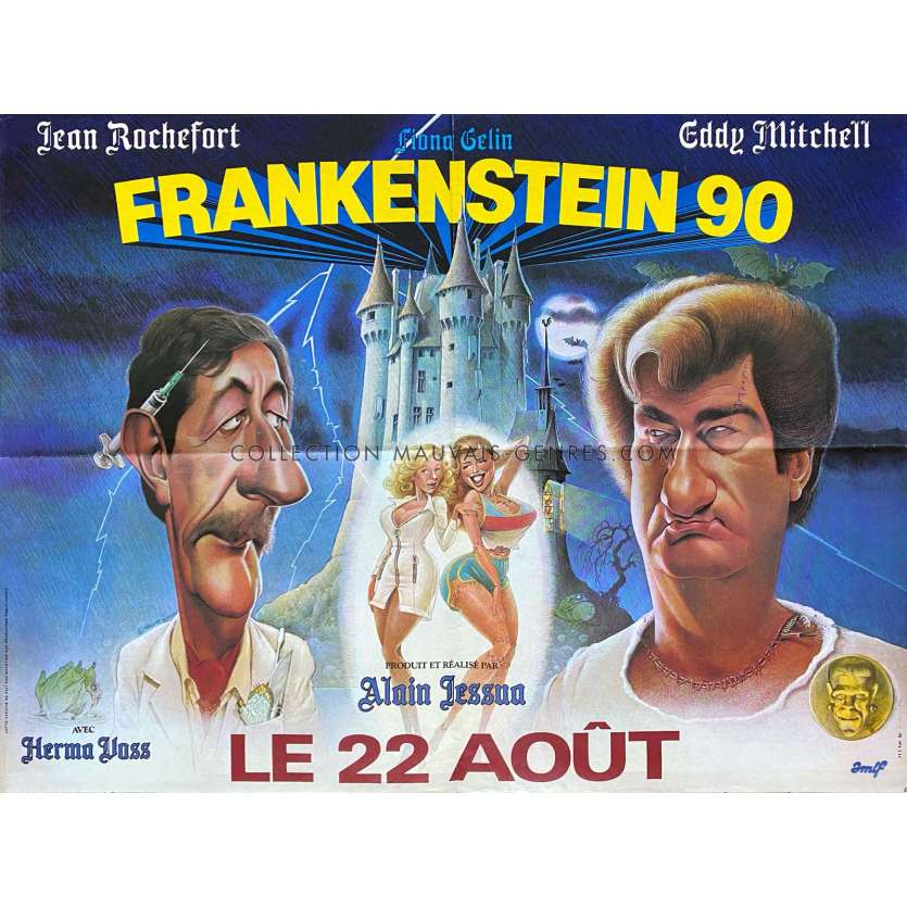 FRANKENSTEIN 90 French Movie Poster- 23x32 in. - 1984 - Alain Jessua, Jean Rochefort