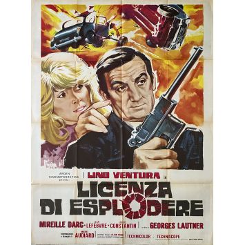 EVERYONE KEEP COOL Italian Movie Poster- 39x55 in. - 1966 - Georges Lautner, Lino Ventura