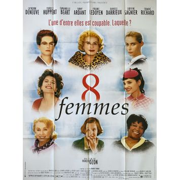 8 WOMEN French Movie Poster- 47x63 in. - 2002 - FranCois Ozon, Fanny Ardant