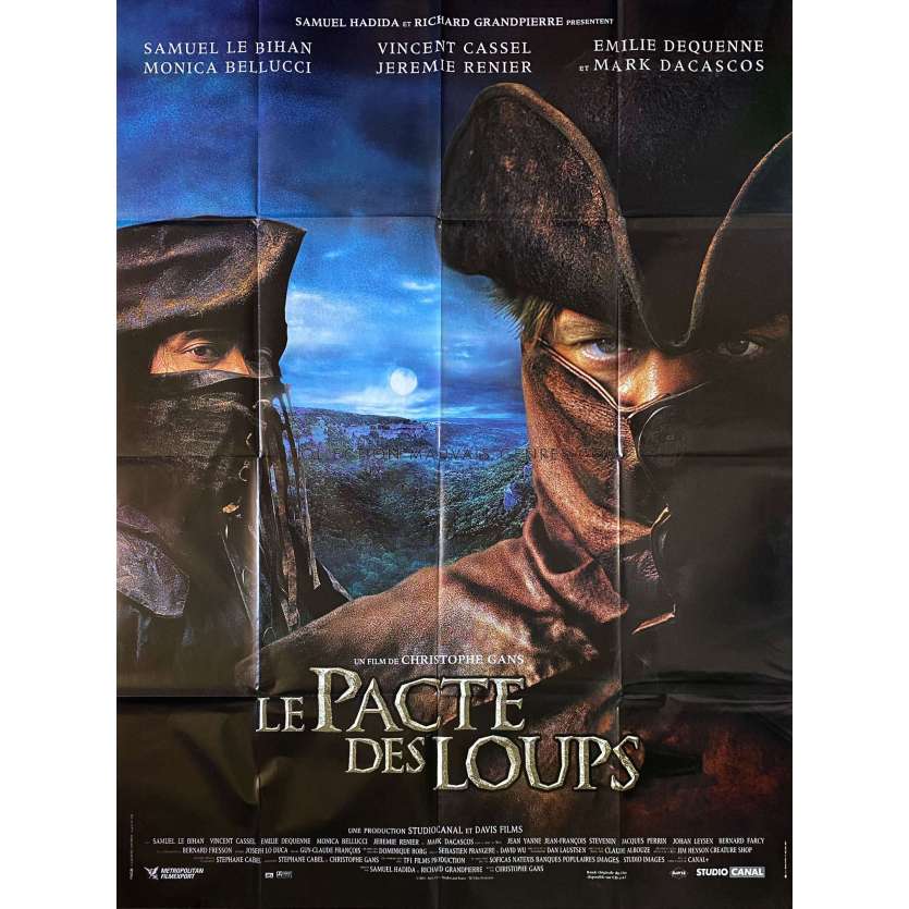LE PACTE DES LOUPS Affiche de film Def. - 120x160 cm. - 2001 - Christophe Gans, Mark Dacascos