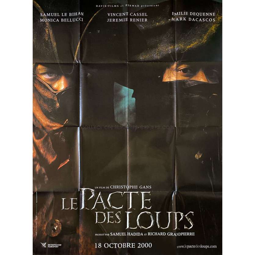 LE PACTE DES LOUPS Affiche de film Prev. - 120x160 cm. - 2001 - Christophe Gans, Mark Dacascos