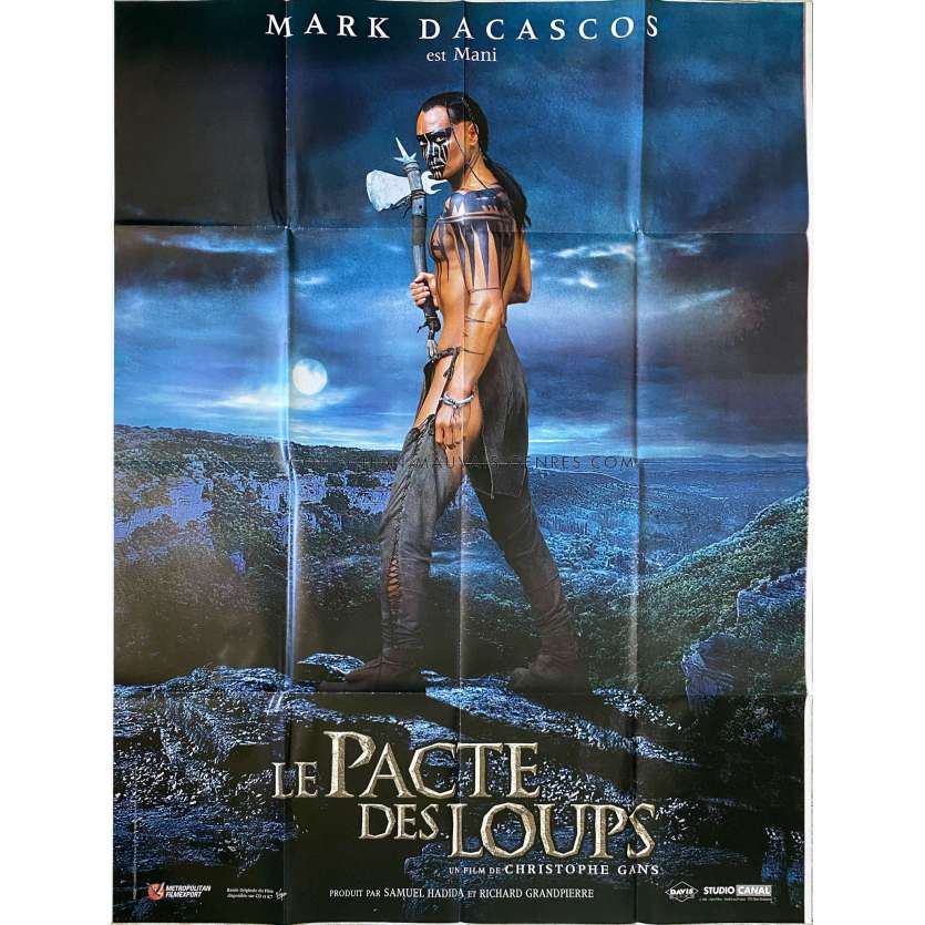 BROTHERWOOD OF THE WOLF French Movie Poster Teaser M. Dacascos - 47x63 in. - 2001 - Christophe Gans, Mark Dacascos