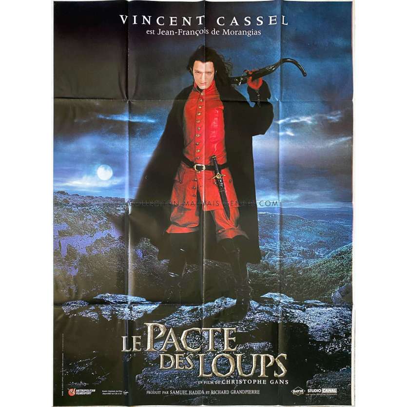 BROTHERWOOD OF THE WOLF French Movie Poster Teaser V. Cassel - 47x63 in. - 2001 - Christophe Gans, Mark Dacascos