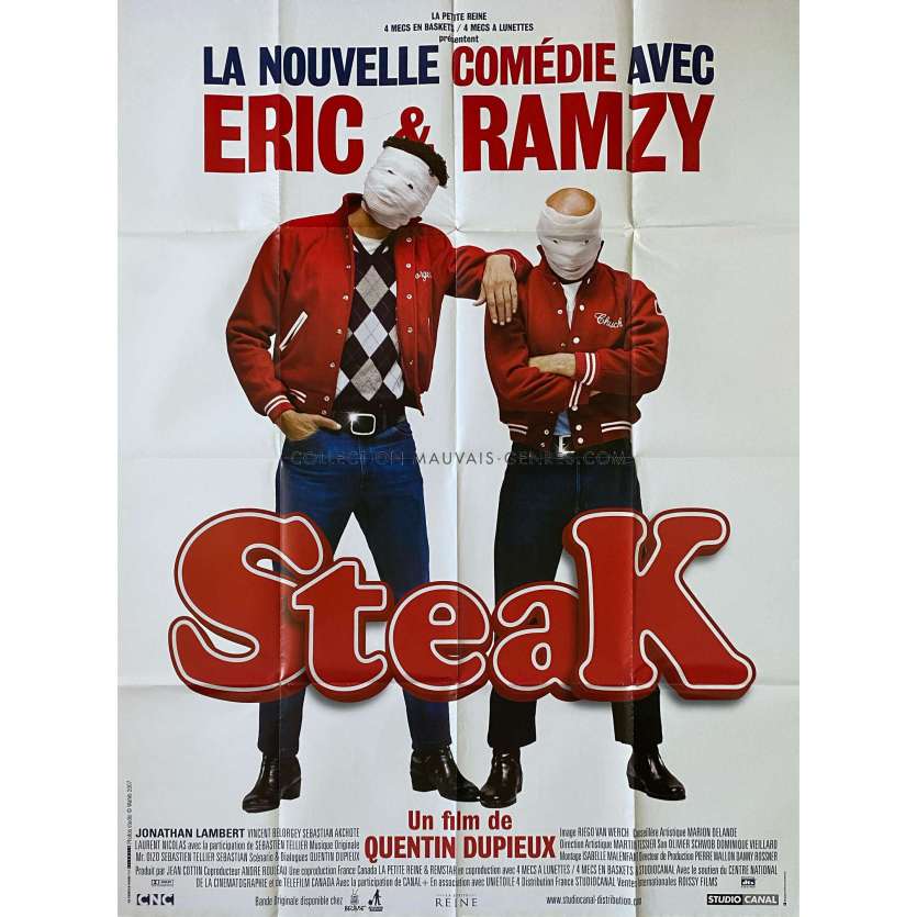 STEAK French Movie Poster- 47x63 in. - 2007 - Quentin Dupieux, Eric Judor