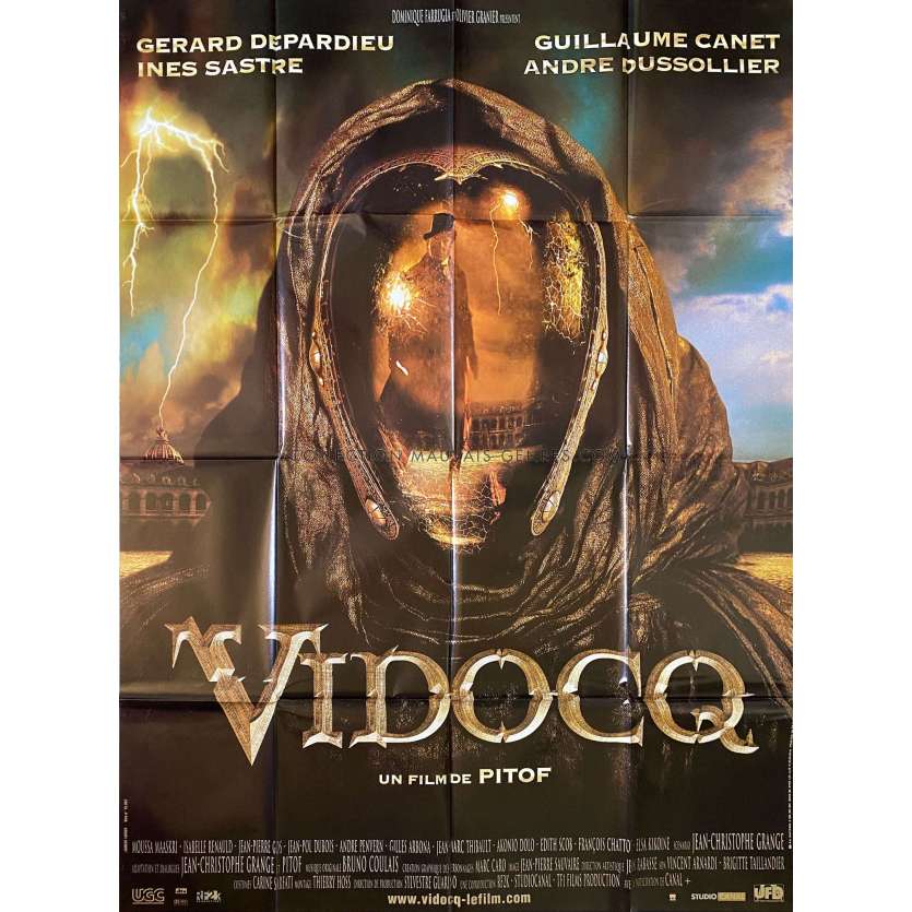 VIDOCQ French Movie Poster- 47x63 in. - 2001 - Pitof, Gérard Depardieu