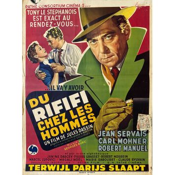 RIFIFI Belgian Movie Poster- 14x21 in. - 1955 - Jules Dassin, Jean Servais RIFIFI Belgian Movie Poster- 14x21 in. - 1955 - Jules Dassin, Jean Servais